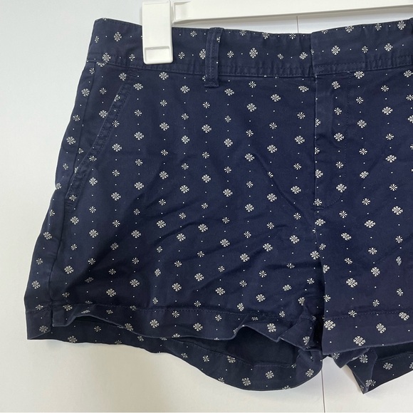 Women’s GAP City Short Navy Blue White Print Shorts. Size 10 - Picture 2 of 13